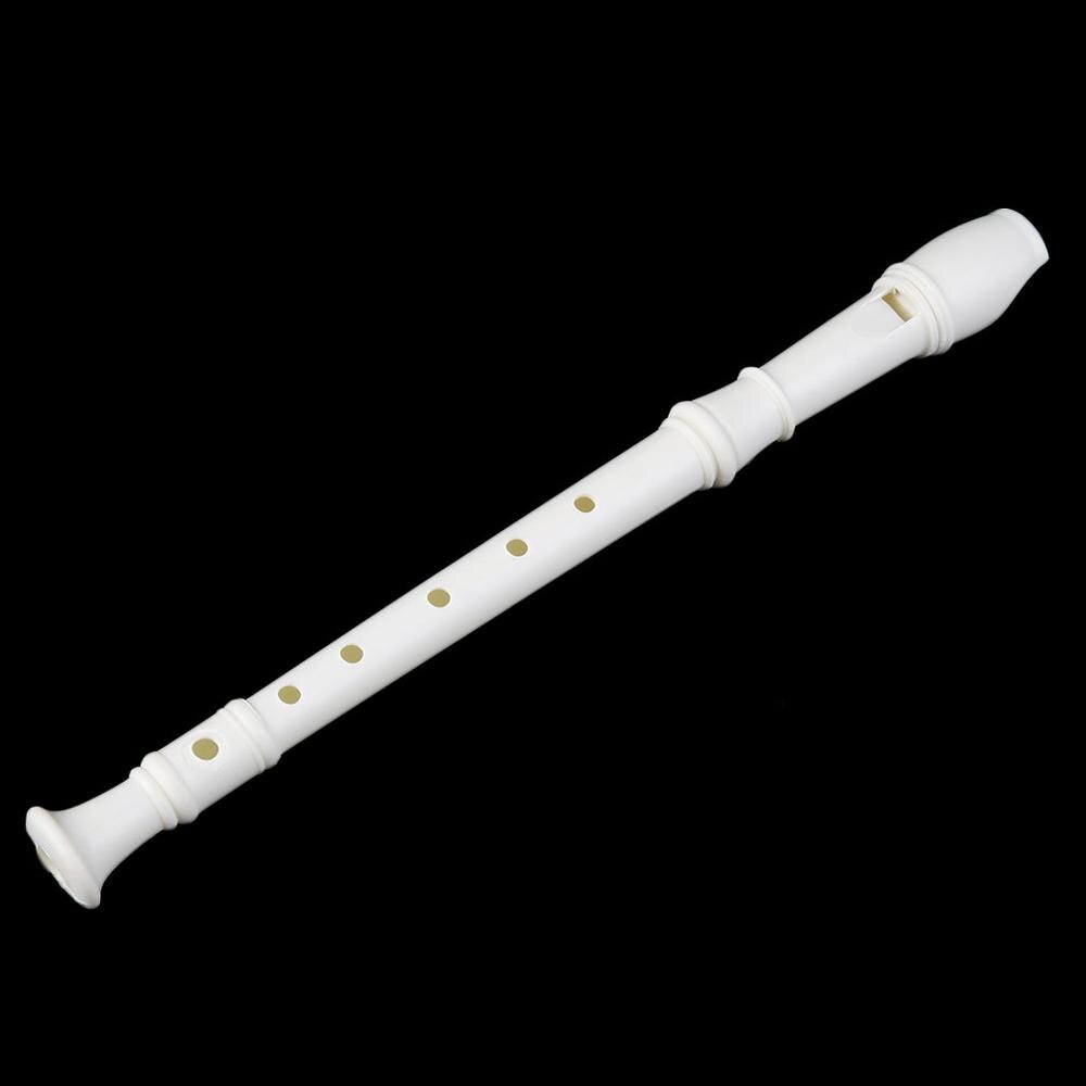 Portátil tamaño blanco ABS resina instrumento Musical grabador Soprano flauta larga finging educación temprana para niños