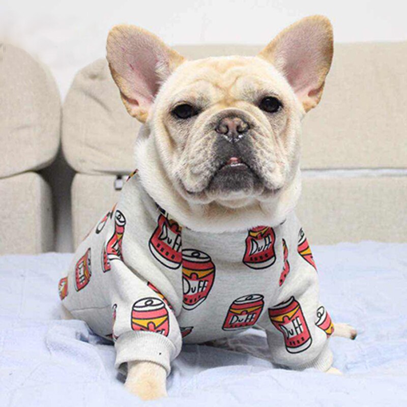Manteau en coton pour chien, veste, carlin, bouledogue français, vêtements d&#39;hiver pour animaux de compagnie, pull, Costume