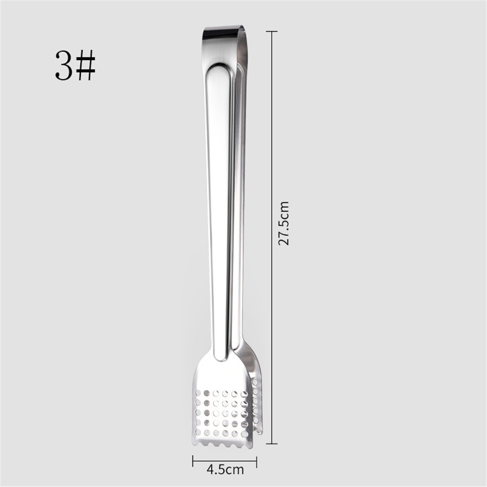 Style Stainless Steel Food Tongs Buffet Cooking Tool Anti Heat Bread Clip Pastry Barbecue Clamp Kitchen Utensils: 3