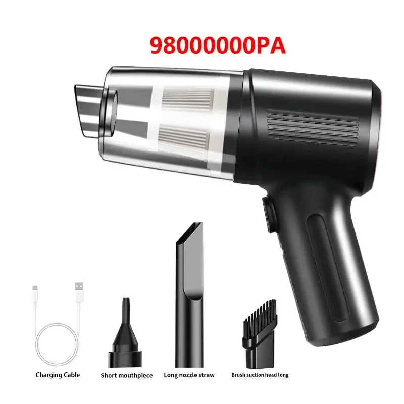 [Rechargeable Handheld Car Vacuum] Portable car vacuum cleaner rechargeable handheld car vacuum cleaner, wireless vacuum cleaner: black