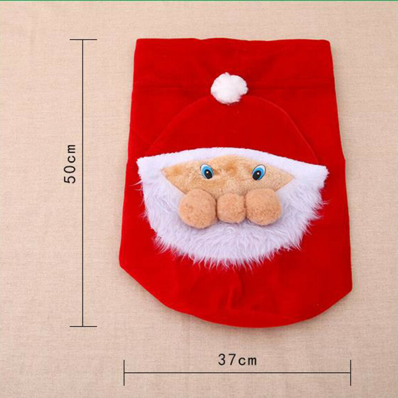 Christmas Candy Canvas Santa Sack Drawstring Bags Xmas Decoration Cute AU