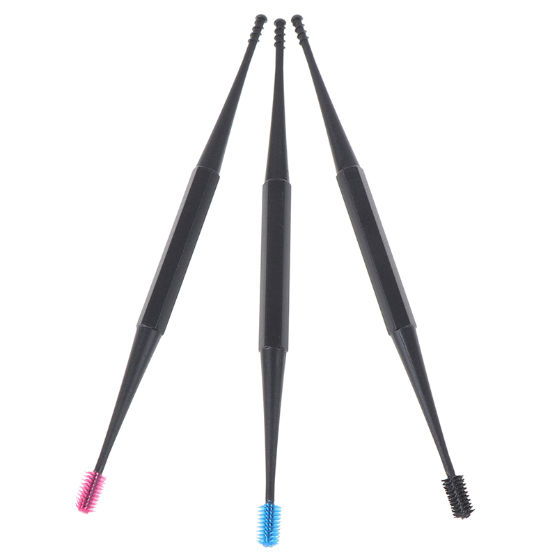 Double-Sided Earpick Soft Silicone Spiral Rotating Ear Wax Cleaner Ears Remover Clean Tool Spiral Fasshion