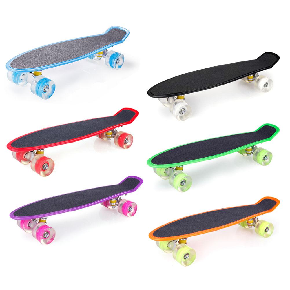 22 Inch Cruiser Board Kids Skateboard Met Led Light Up Wielen Perfect Voor Kinderen Tieners Volwassenen