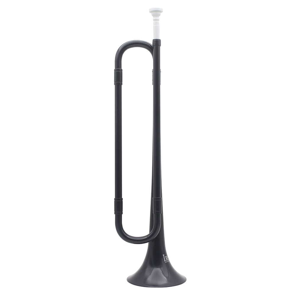 Xfdz b flad bugle kavaleri trompetplastik med mundstykke til bandskoleelever: Sort