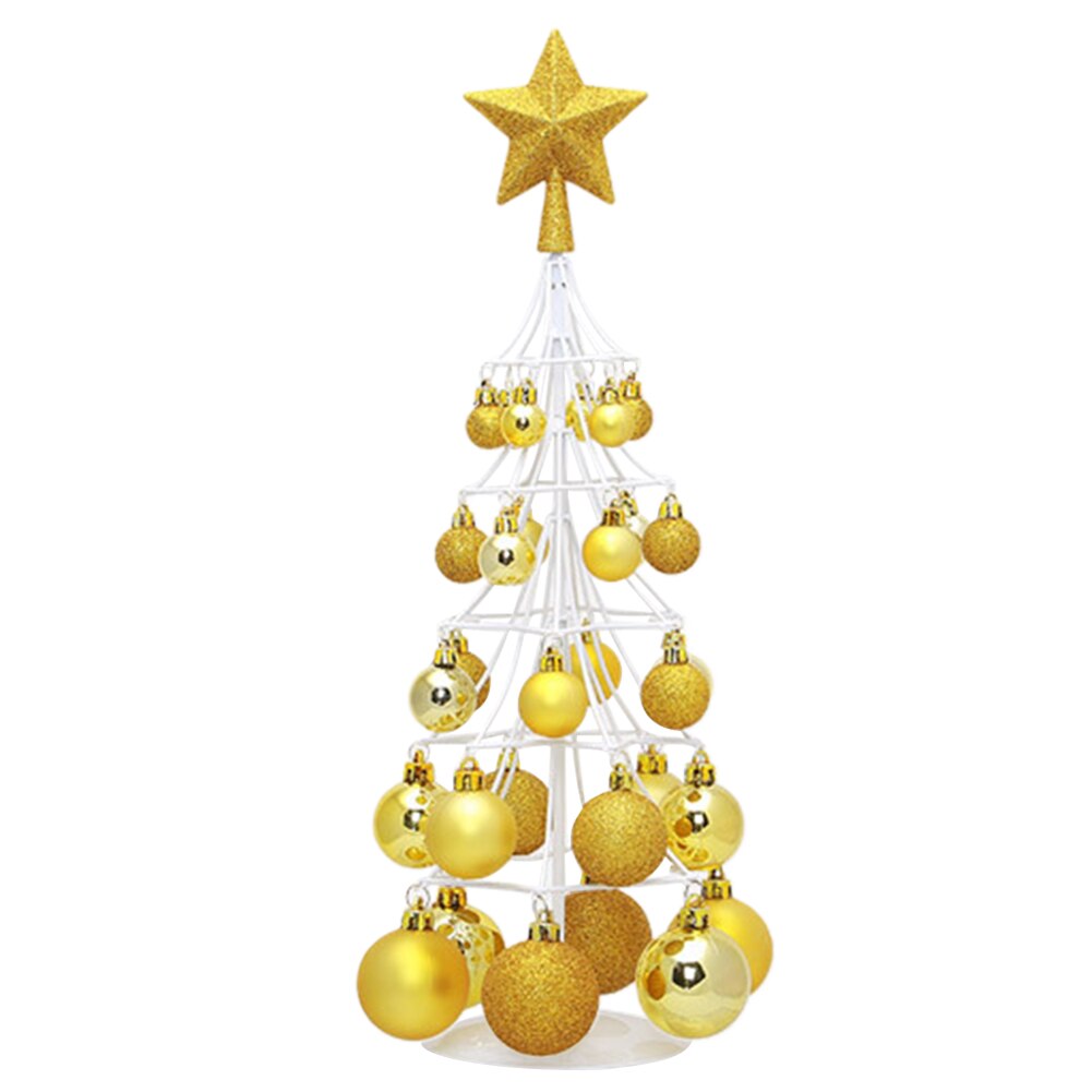 Home Craft Layout Party Supplies Tree Top Star Decoration Exquisite Ball Tower Year Christmas Ornament Shopping Mall: Golden