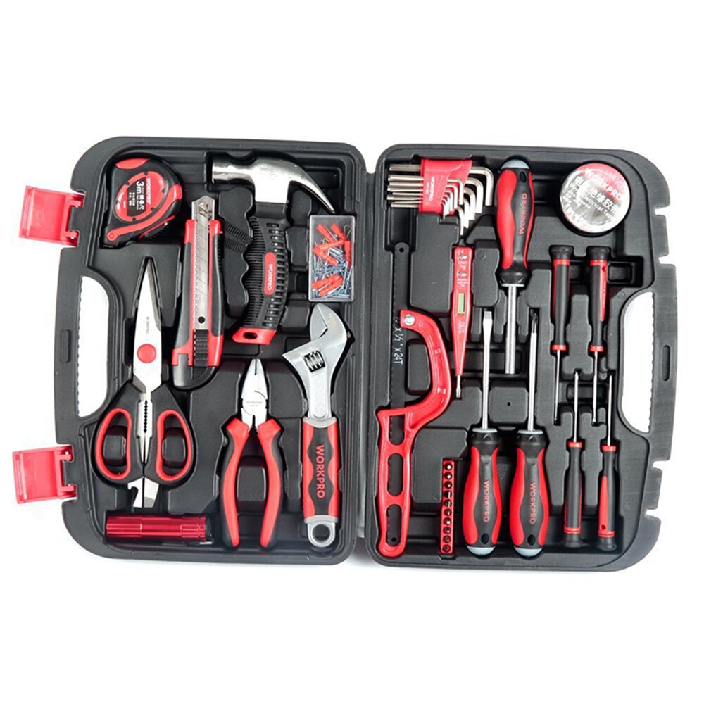39-piece/Set Portable Household Tool Kit Auto Repair Tool Box Set Hardware Hand Tool W1139 Multi-function Auto Repair Tool Set: Default Title