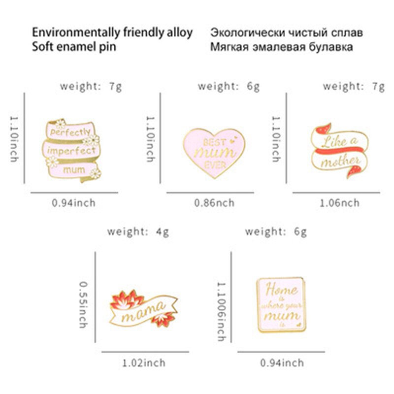 Schmuck für familienbeziehungen, ich mag Mutter emaille-broschen, anstecknadeln, abzeichen für frauen