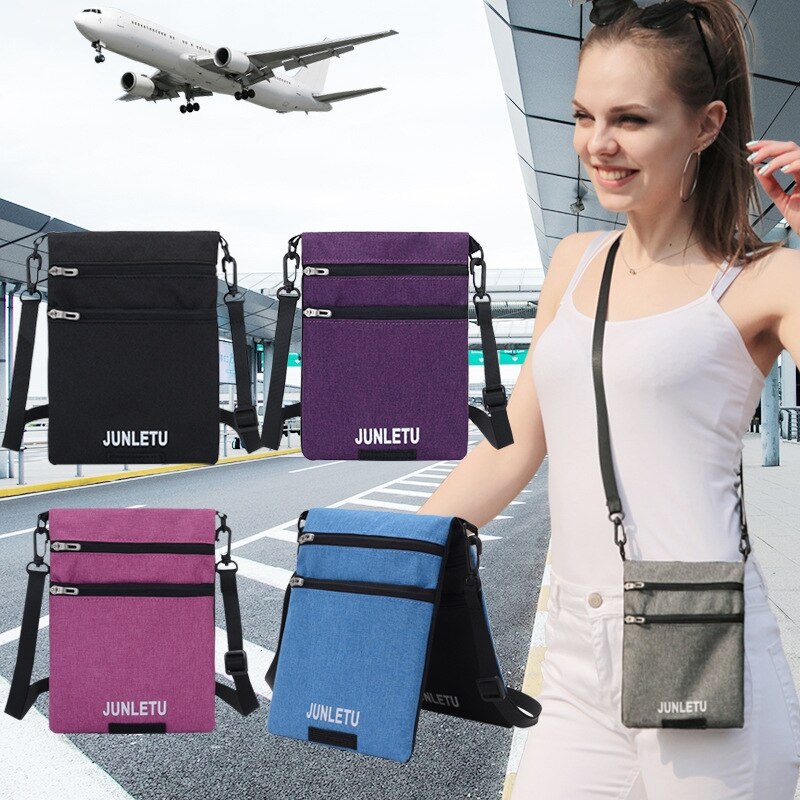 Double-Sided Travel Passport package Document Travel ID Card Storage Bag Shoulder Bags Hanging Neck Bag