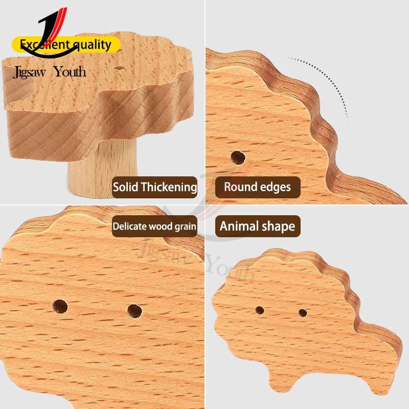 Trekroker barnerom dyremøbler i tre håndtak til skap og skuffer kjøkkenskap garderobehåndtak