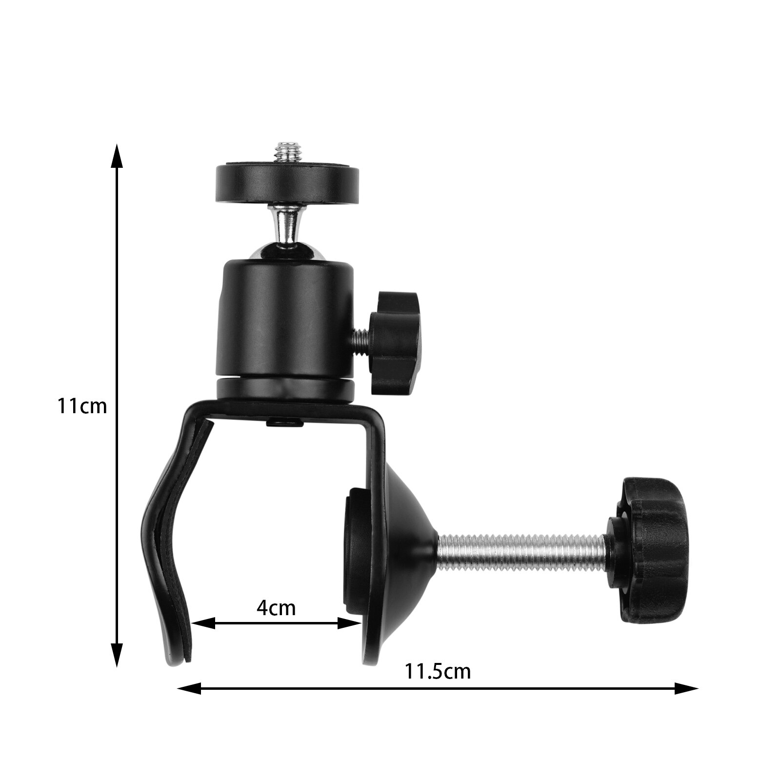 Andoer Super Clamp Mount U-Vormige Bevestigingsklem Met Draaibare Balhoofd Voor Led Licht Camera Microfoon Fotografie Accessoire