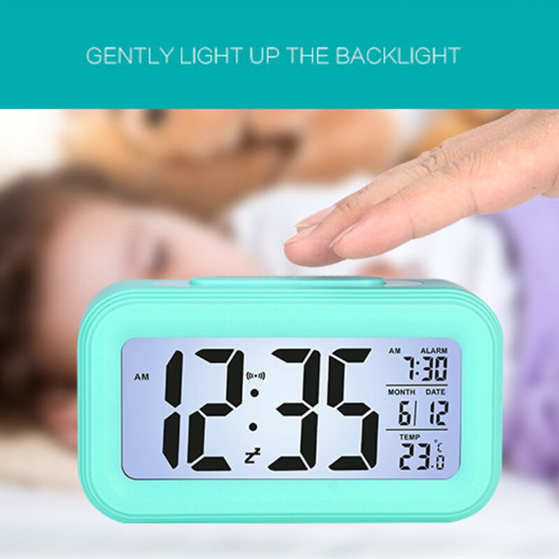 Digital Alarm Clock Bedside Night Light Display Clocks Kids Girls Boys Room Decoration Clock