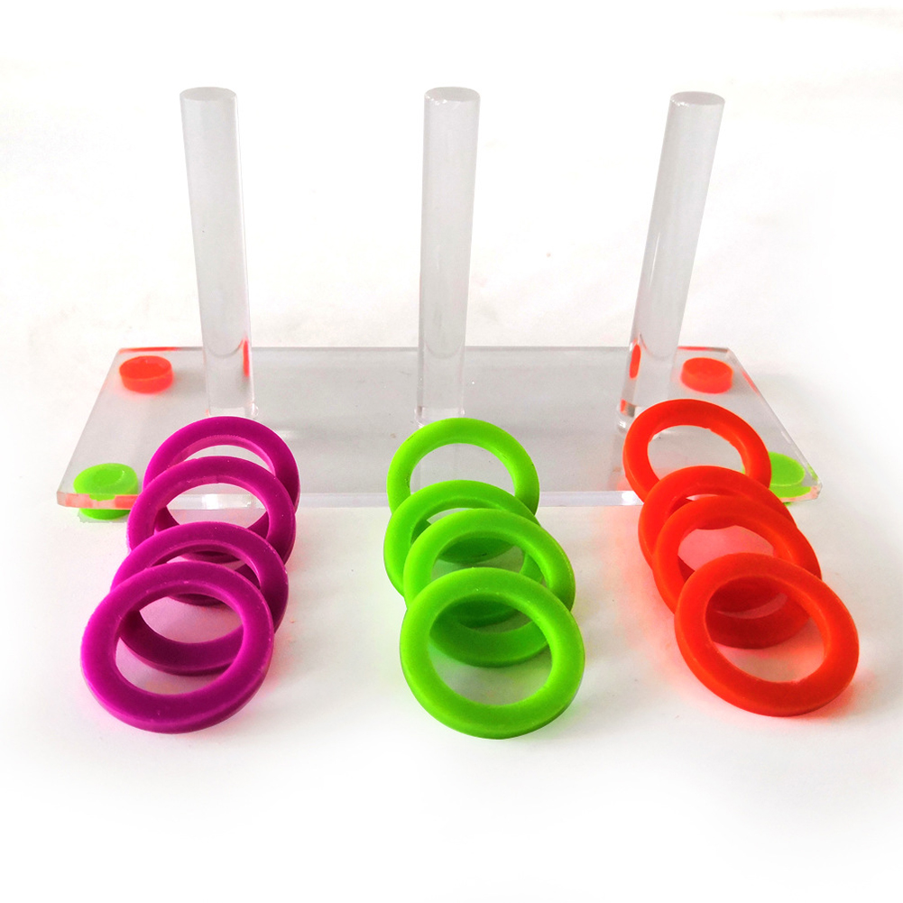 Interactive Parrot Toy Set Intelligence Funny Bird Home Development Acrylic Color Separate Small Ring Pet Training Educational