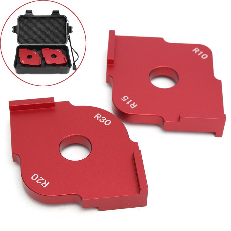 2 pcs/Set Wood Panel Radius Quick-Jig Router Table Bits Engraving Machine Trimmer Jig Corner Templates Kit