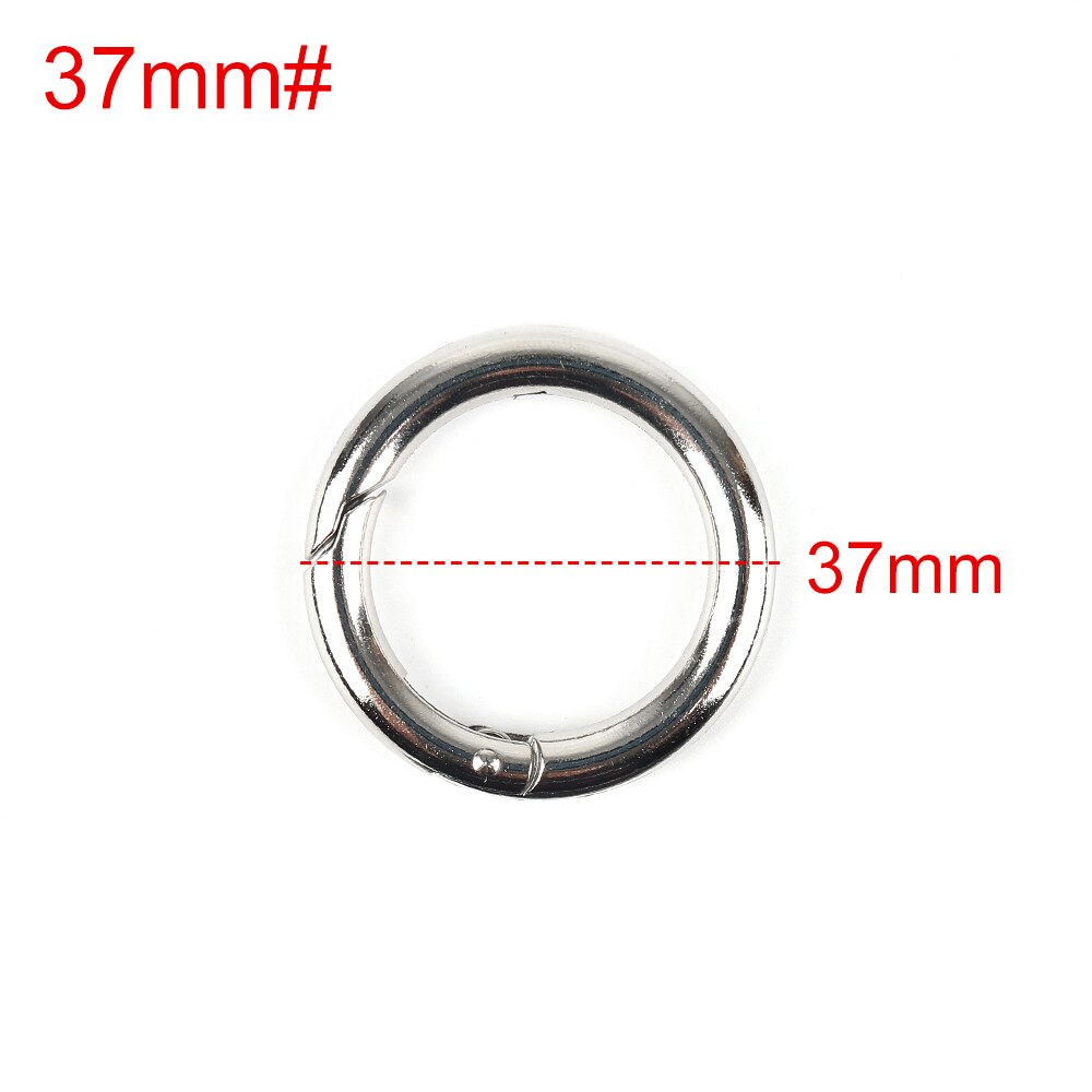 2 st spännen klämmor pläterade grindfjäder o-ring spännen klämmor karbinhake plånböcker handväskor runda tryckavtryckare karbinhakar karbinhake: 37mm