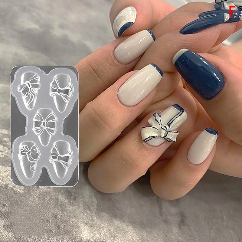 1pcs Silicone Nail Carving Mold 3D Mould Stamping Plate Nails Stencils DIY UV Gel Japanese Style Manicure Tools