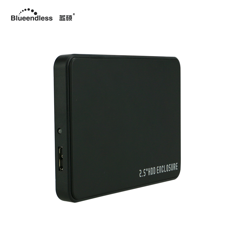 Blueendless Tool free hdd box 2.5 sata hdd externo external hard drive case 2.5" hard disk case plastic hdd case 2.5 usb 3.0