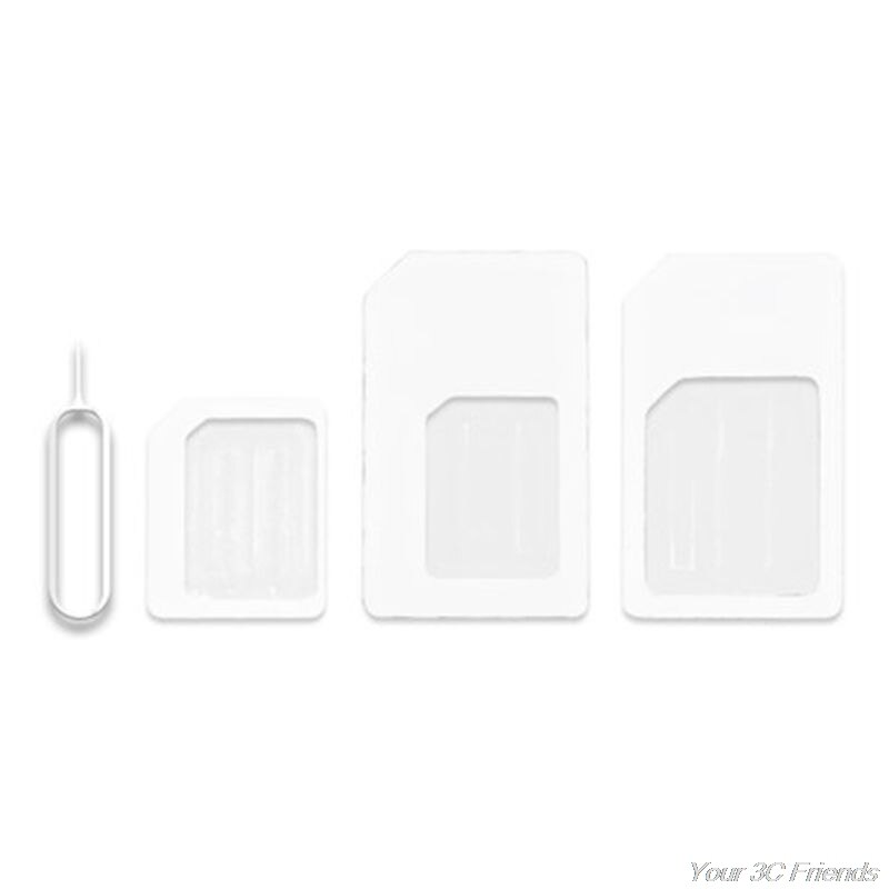 4 In 1 Converteren Nano Sim-kaart Naar Micro Standaard Adapter Voor Iphone Voor Samsung 4G Lte Usb Draadloze router F03 21