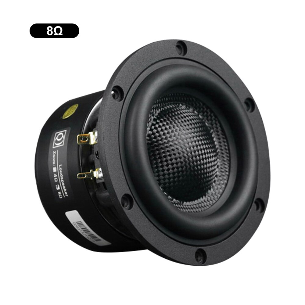 AIYIMA 1Pcs 4 Inch Subwoofer Speaker 4 8 Ohm 80W HiFi Speaker Audio Fiberglass Basin Low Frequency Home Theater Loudspeaker: SILVER