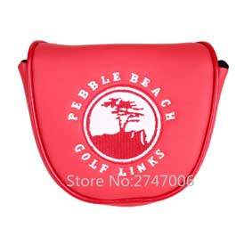 1pc/- pack långlivat trädmönster golfputterskydd pu läderklubba putterskydd magnetisk stängning golfhuvudskydd: 1pc röda