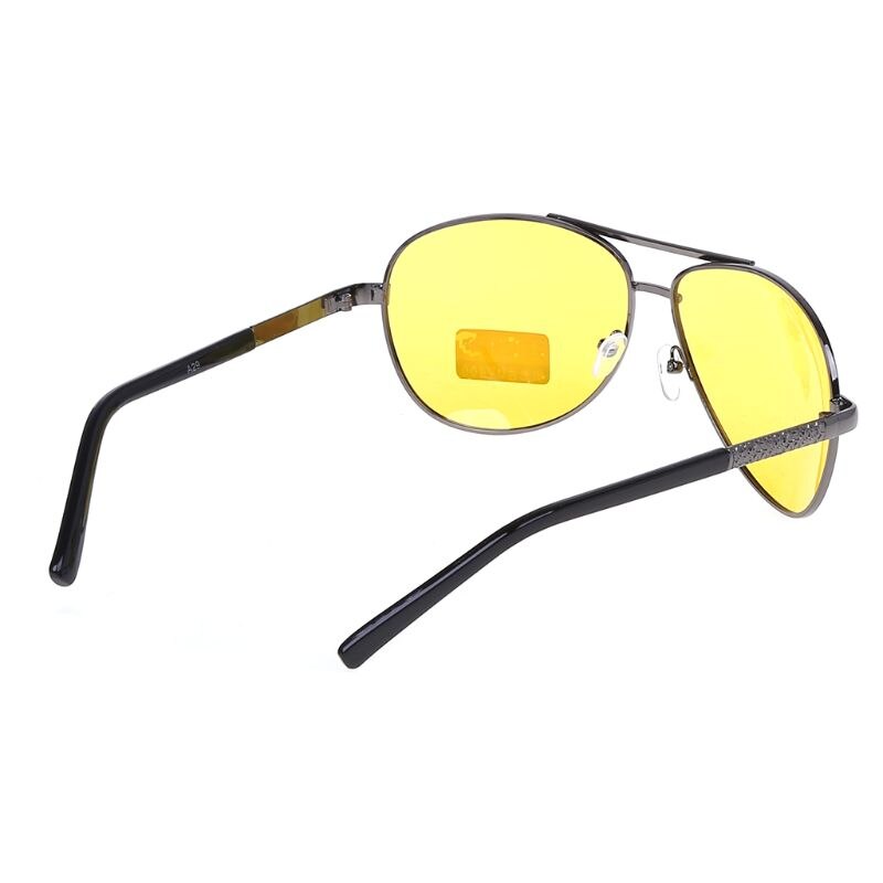 AORON Night Driving Polarized Photochromic Sunglasses – UV400 Anti Glare, Yellow Tint, Aluminum Frame