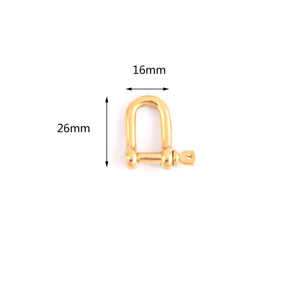Edelstahl Schraube Klettern Getriebe Karabiner Schnell Links Sicherheit Snap Haken für Luxus Hängen Ketten Anhänger Schmuck Machen: U shape-Gold