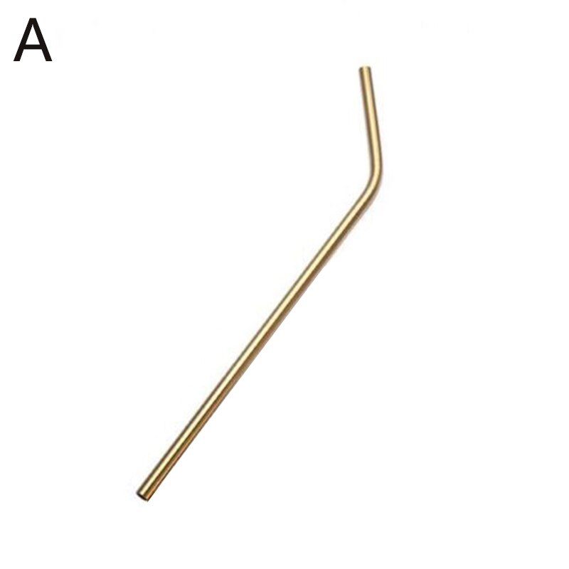 Reusable Metal Drinking Straws 304 Stainless Steel Sturdy Bent Straight Drinks Straw Colourful Party Bar Accessory: 02-A