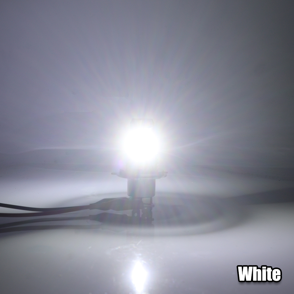 1 pièces H4 Moto phare LED ampoule H4 HB3 LED Moto lumière feux de croisement phare Moto lumière LED 6000K blanc blanc: 6000 K blanc froid