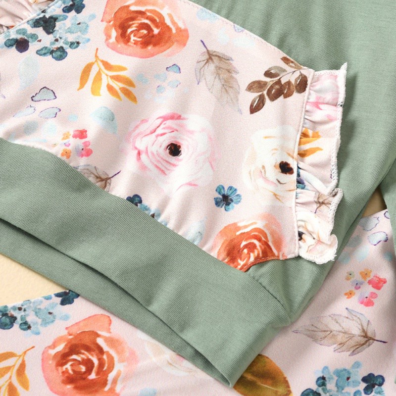 Hipac baby pige outfit spædbørn piger tøj sæt nyfødte blomster sweatsuit bukser jakkesæt børn børn hætte top 2 stk