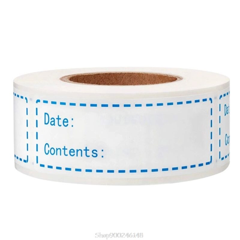 150pcs/roll Kitchen Stickers Refrigerator Freezer Food Storage Date Content Labels for Container Packing S15 20: BL