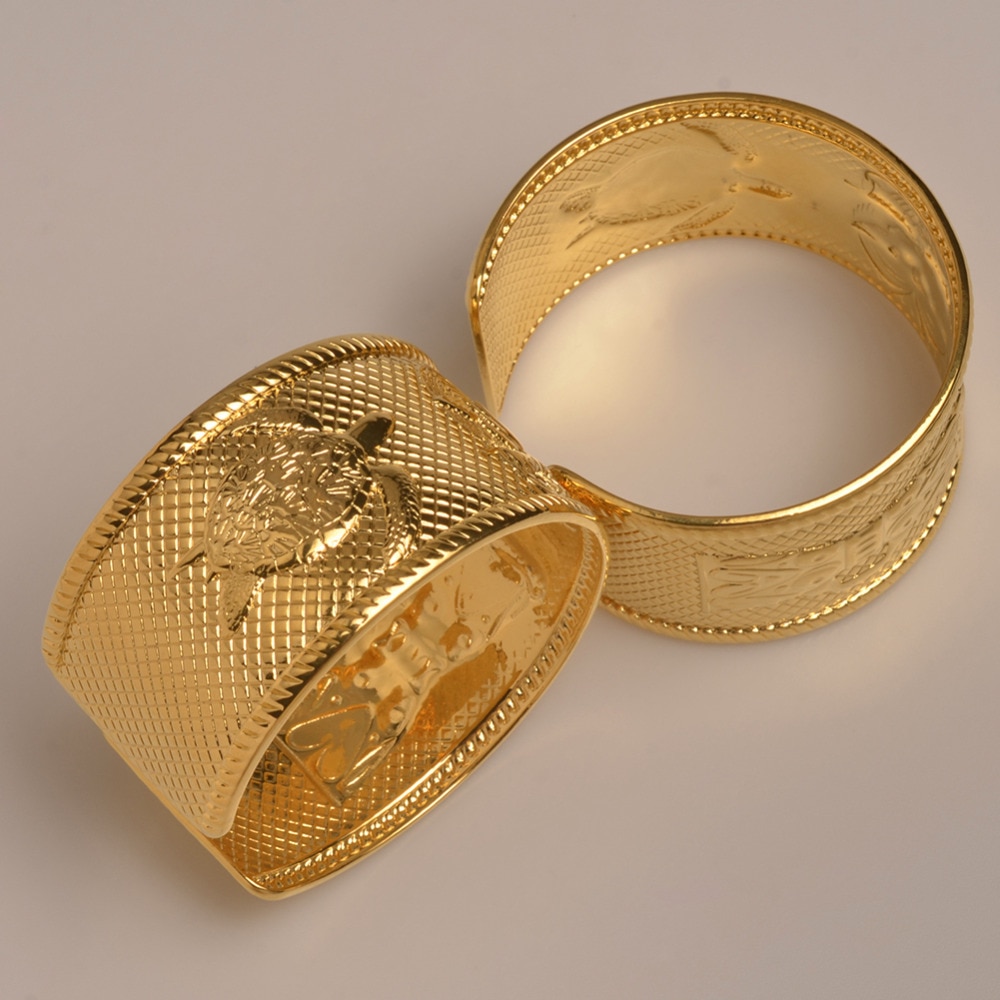 Bracelet papouasie-nouvelle-guinée couleur or Bracelet pour femmes largeur 3.6cm poids environ 83g bijoux PNG ensembles # J0192