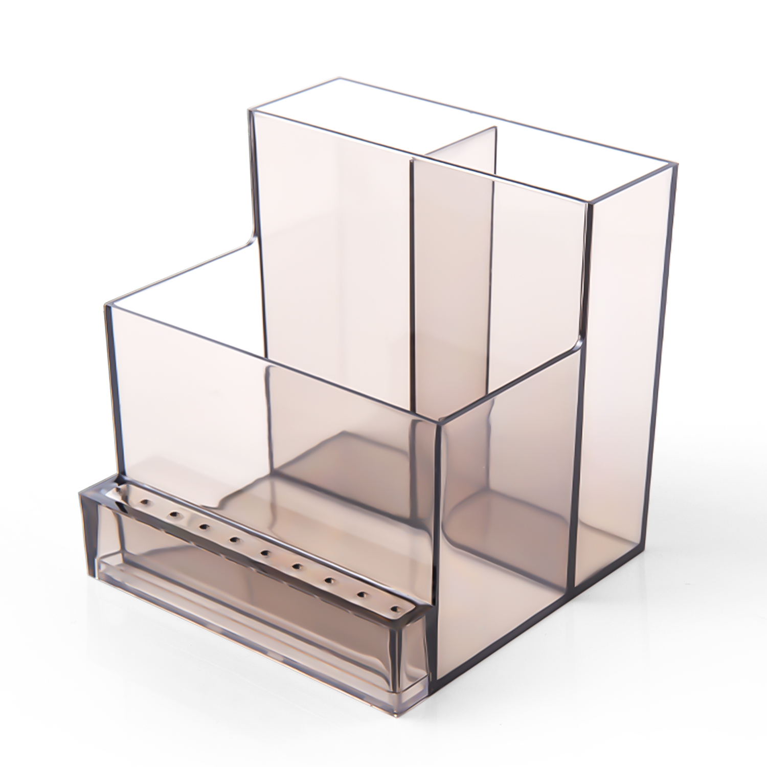 Taladro de uñas translúcido, organizador de productos para uñas, organizador de suministros, brocas para uñas, almacenamiento acrílico de 3 filas, herramientas para uñas, estante de exhibición