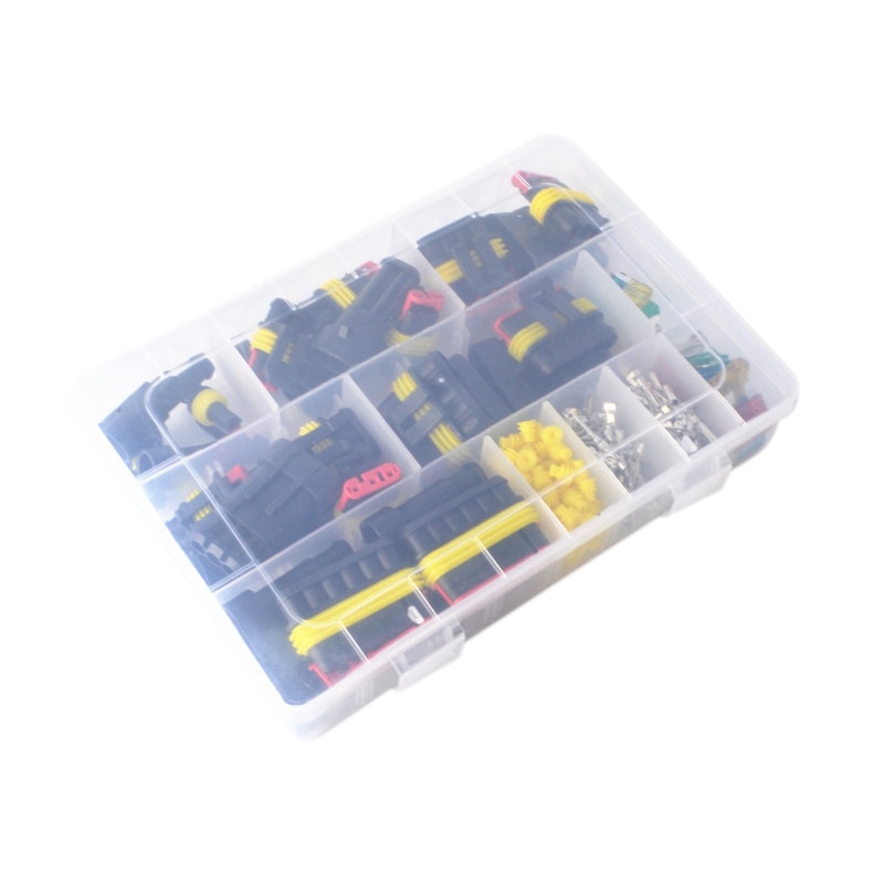 216 unids/set 1-6 Pin coche motocicleta impermeable cable eléctrico conector terminales automotrices Kit macho hembra enchufe hoja fusibles: Default Title