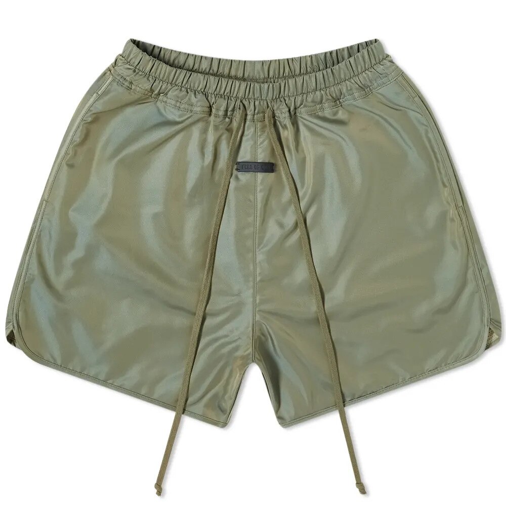 Shorts de Fitness tissés d&#39;été pour hommes et femmes, pantalons de sport amples, respirants à cinq points, à séchage rapide, décontractés, pour hommes et femmes: ArmyGreen / L