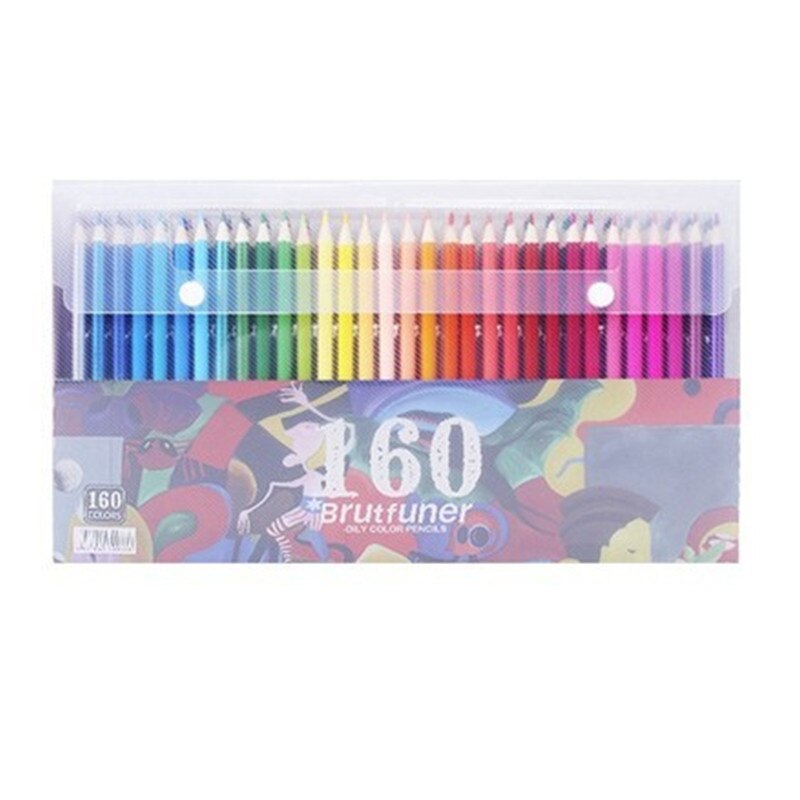 Brutfuner 48-160 Farben Öl Farbe Bleistifte einstellen Skizze Bleistift Keine Giftig Holz Weiche Helle Farbe Bleistift Künstler farbe Schule Liefert: 160 Öl Farben