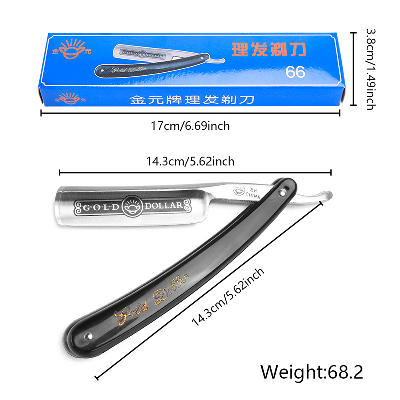 Classic Straight Edge Barber Razor Beauty Shaving Knife Salon Manual Men's Beard Cut Throat Shavette
