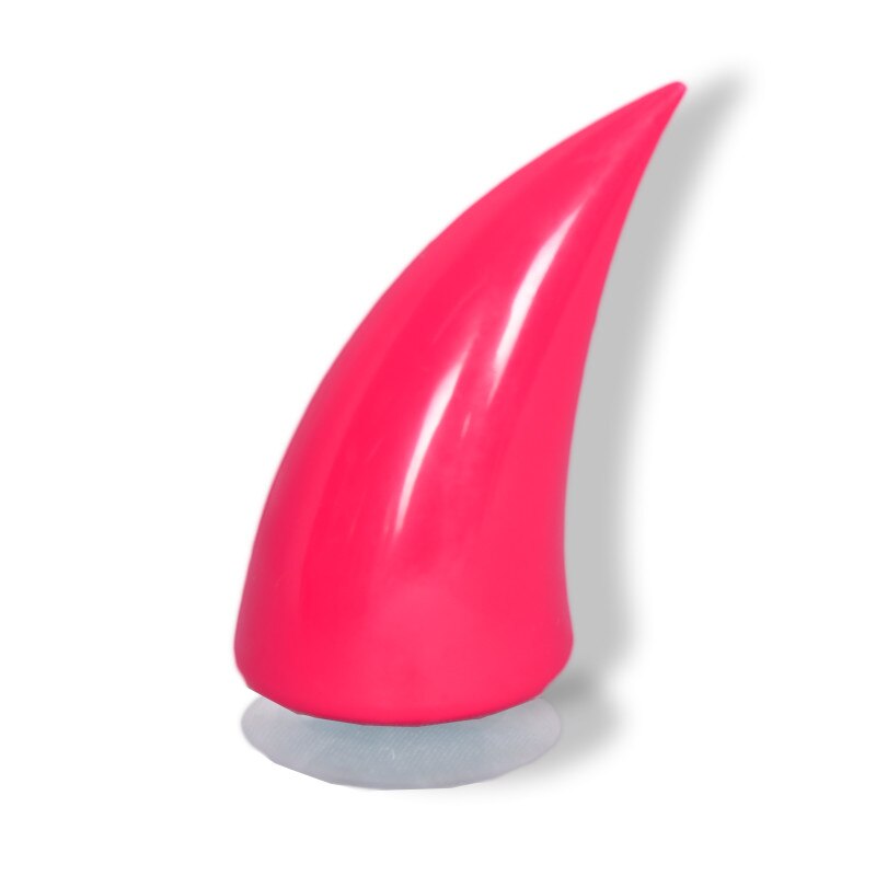 Décorations de casque de moto en corne de diable, visage complet, hors route, corne de bœuf, accessoires de voiture, ventouse fraîche en Silicone: Deep Pink