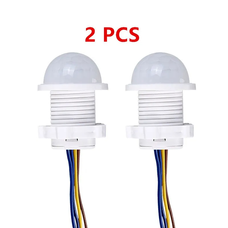 2 Stuks Smart Pir Sensor Detector Schakelaar 110V 220V Menselijk Lichaam Infrarood Bewegingssensor Indction Auto Aan Uit Licht Schakelaars
