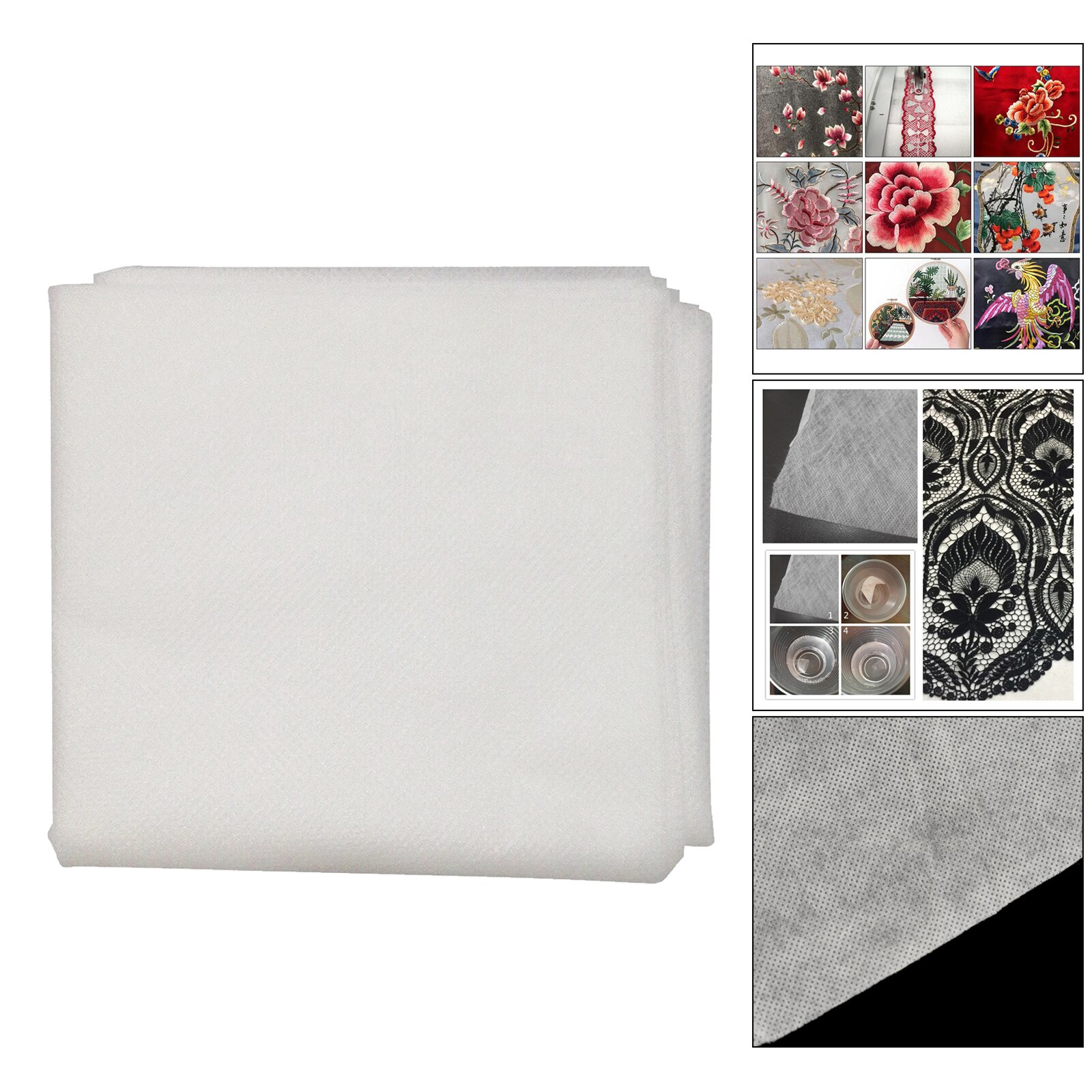 5 Sheets Transparent Tear Away Machine Embroidery Stabilizer Backing Topping Film Embroidery Paper Wash Transfers Paper Backing