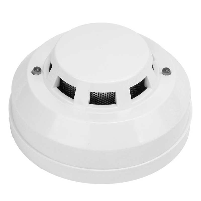 Smoke Detector Wired Fire Alarming Sensor for Domestic Commercial LED Indicator 9-24V Fire Protection Smoke Detector Safe