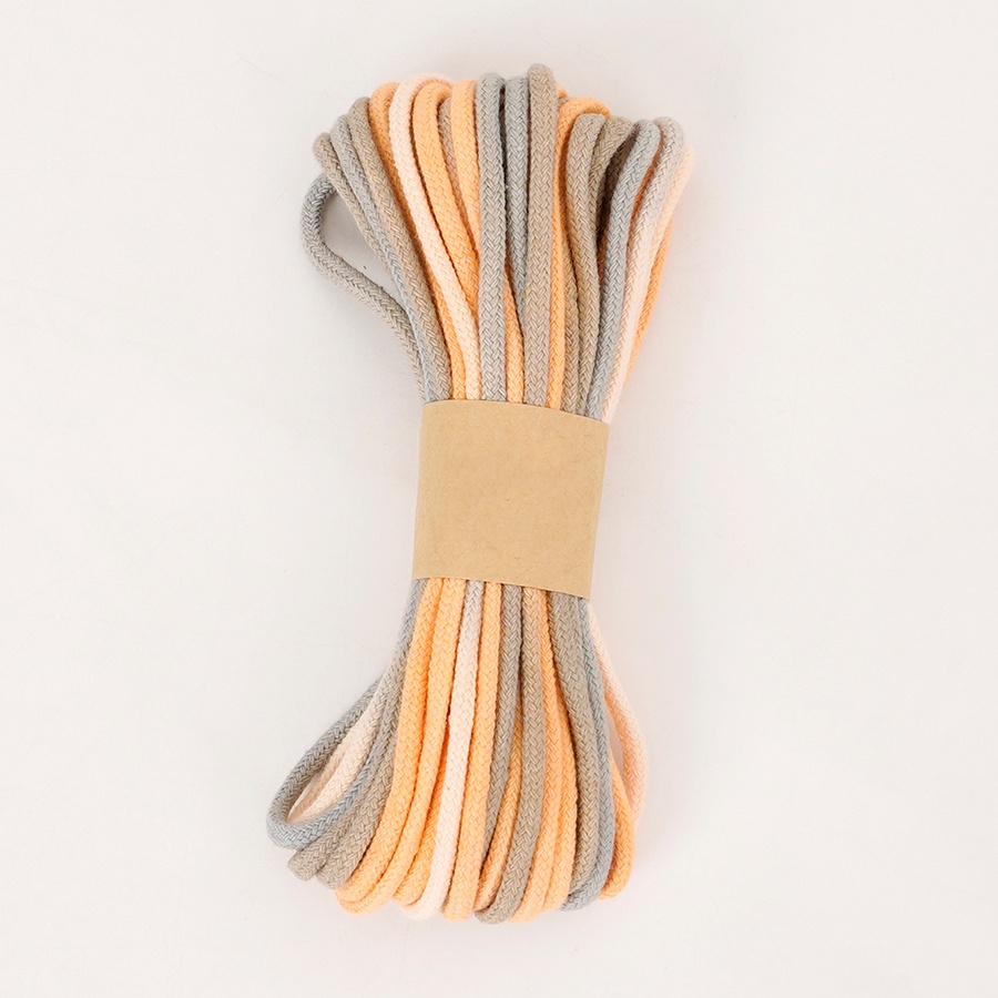 1 szt. 3mm Gruby Gradientowy Tęczowy Sznurek Bawełniany 10M Kolorowy Pleciony Sznurek robić DIY Biżuterii Makramy Bransolet Naszyjników i Rękodzieła: Złoto