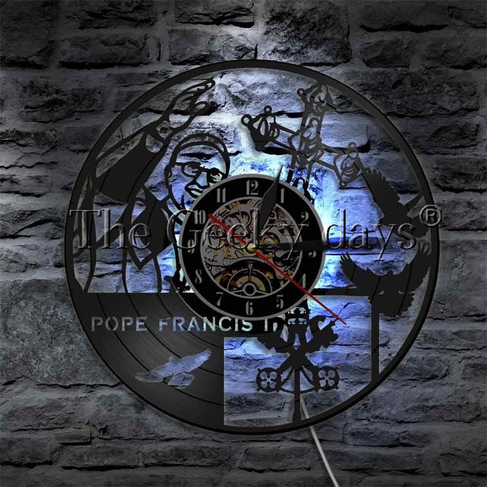 1 pezzo di papà Francesco Orologio san Francesco di Arte Della Parete Della Città del Vaticano, Turismo Luce Della Parete del portato Regalo Fatto A Mano per Roma Turistico