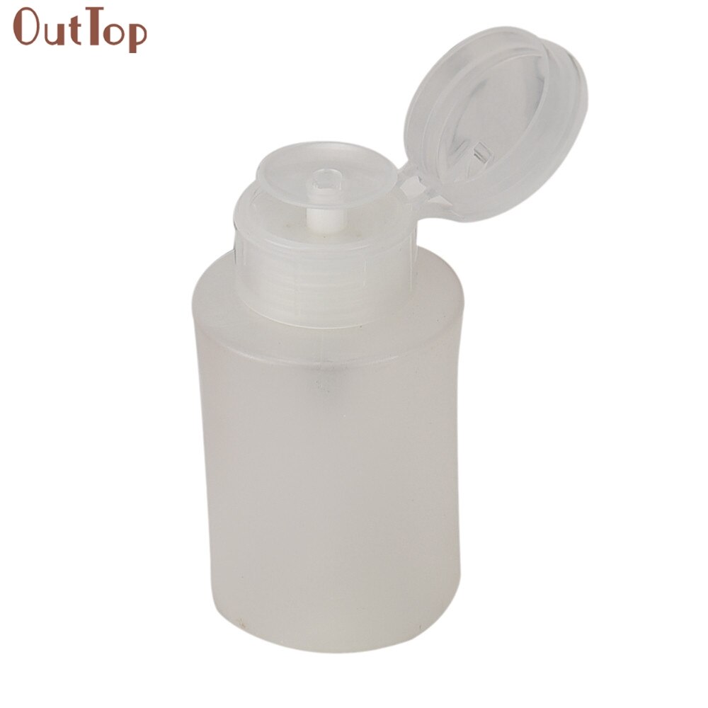 Outtop Best Goede Pomp Dispenser Fles Nail Art Aceton Polish Makeup Remover Manicure Nail Art Gereedschap 1pcs 1101: WHITE