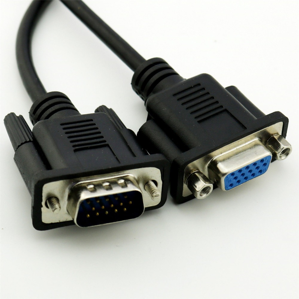HD15Pin VGA D-Sub DB15 Video Adapter Cable Cord Male to Male M/M Male to Female M/F Female to Female F/F RGB Cable Monitor 30cm