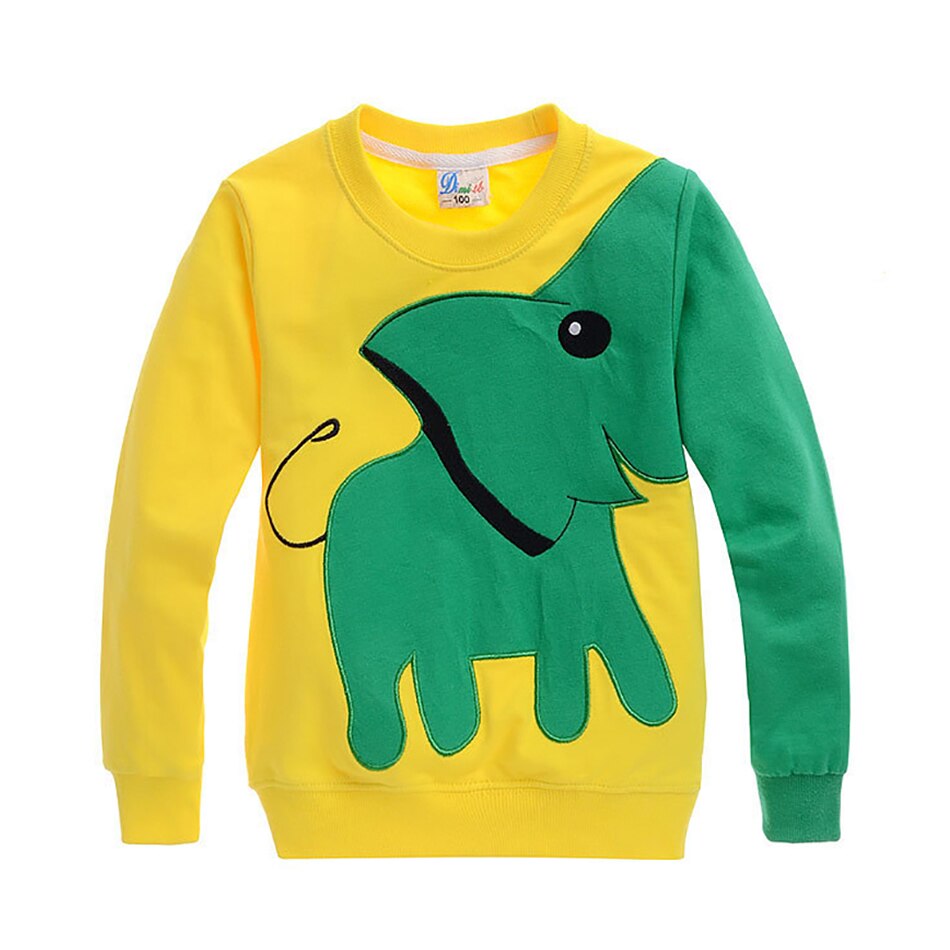 Kleine Jongens Olifant Trui Baby Boy Lente Herfst Mode Casual Kleding Kids Cartoon Patckwork Patroon Outfits Kinderen 2-8T: Elephant Sweater A / 5T-6T