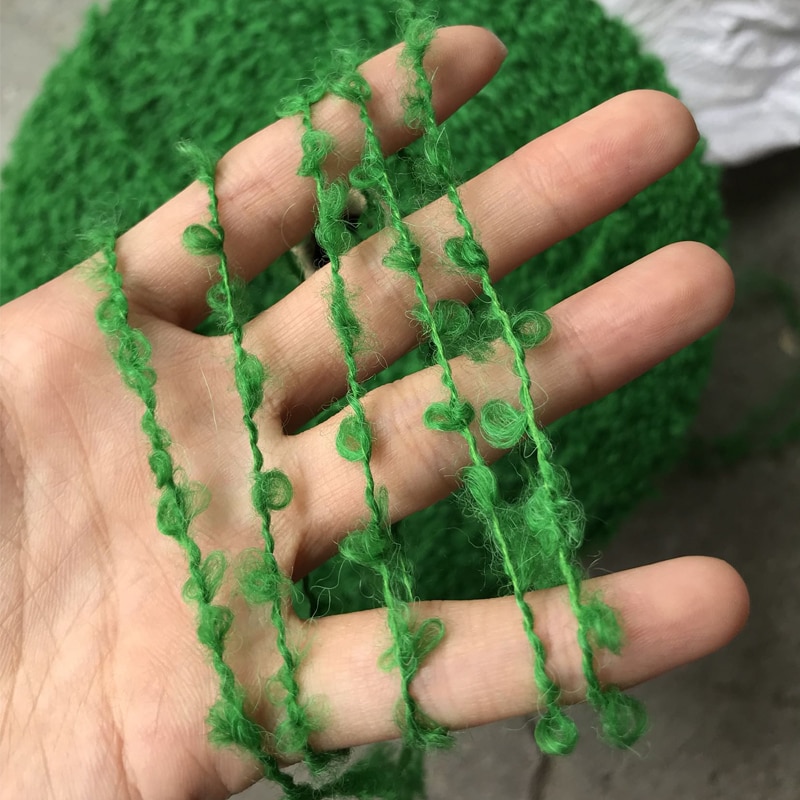 Very beautiful green 500g soft plush wool acrylic Fancy loop yarn for knitting organic crochet weaving Sewing thread X5250