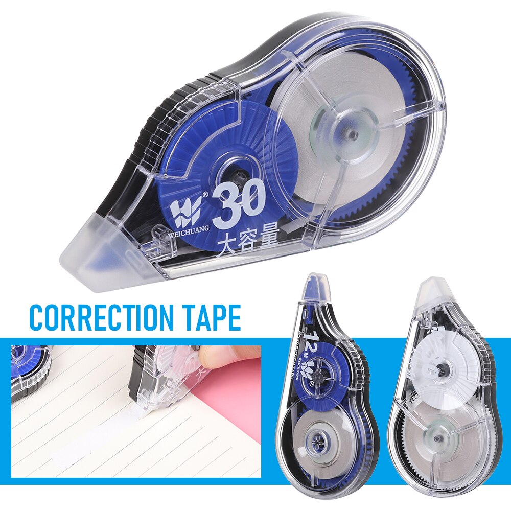1PC 12/30m High-Capacity Correction Tape Useful Correction Band Student`s Correcting Tool School Office Stationery Supplies