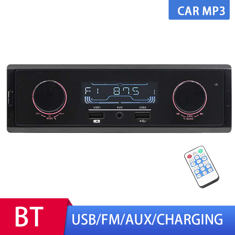 NoEnName_Null Auto Radio 1Din In Dash MP3 Speler Bluetooth FM Muziek Auto Stereo Slot Aux-ingang USB/Opladen 12V Autoradio