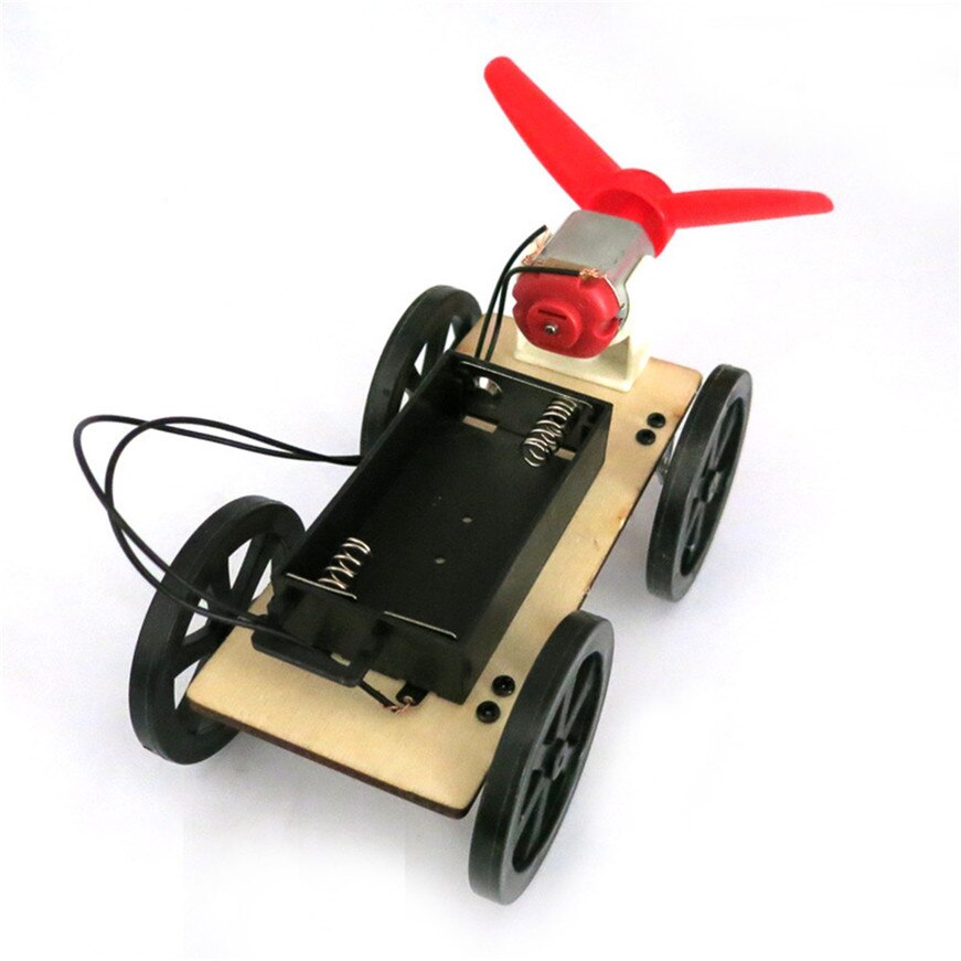 # Mini Wind Powered Toy DIY Car Kit Children Educational Gadget Hobby Funny