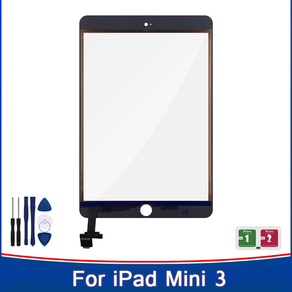 Touchpanel für ipad mini 3, touchscreen-digitizer-frontglas mit ic-anschluss für ipad mini 3 a1599 a1600 a1601