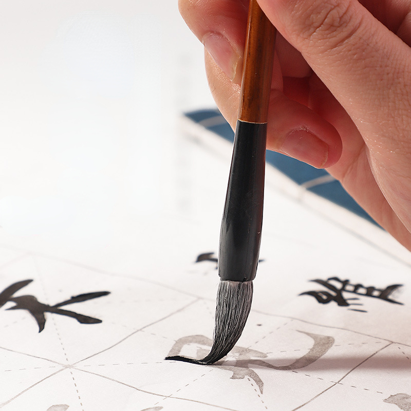 3pcs Chinese Japanese Water Ink Painting Writing Calligraphy Brush Pen Brown